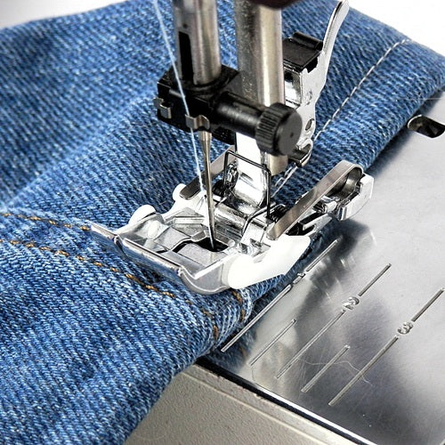 the magic jeans hemming foot sewing jeans hem