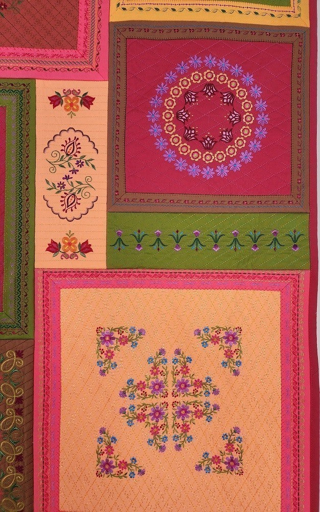 No. 45 FANCYWORK Embroidered Floral Wall Hanging