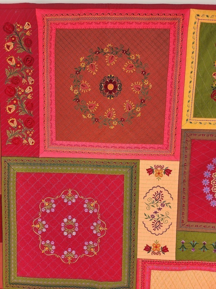 No. 45 FANCYWORK Embroidered Floral Wall Hanging