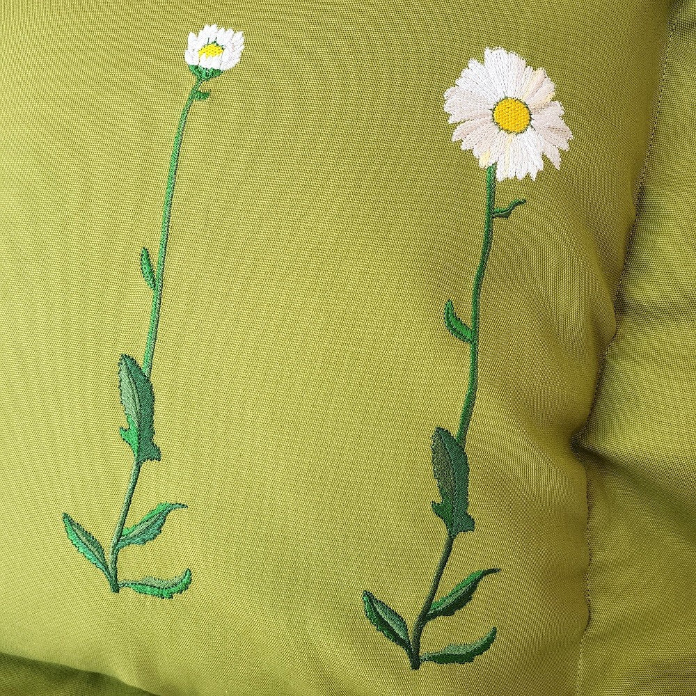 DAISY TRIPTYCH Embroidered Pillow Cover
