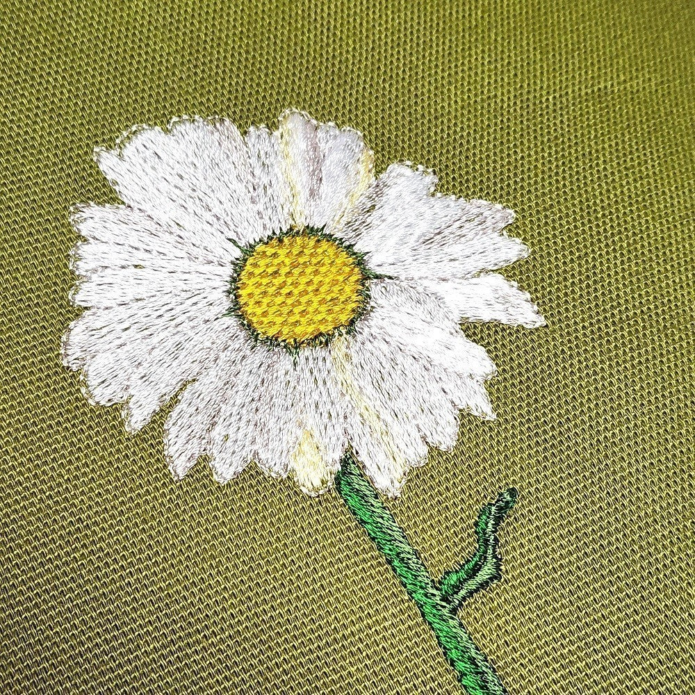 DAISY TRIPTYCH Embroidered Pillow Cover