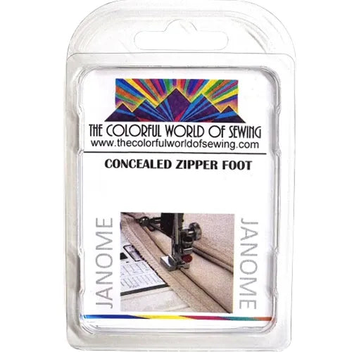 Janome Concealed/Invisible Zipper Foot packaged