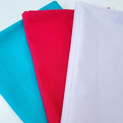 Kona Cotton Quilting Fabric- Three, 1 Yard Cuts, Variety