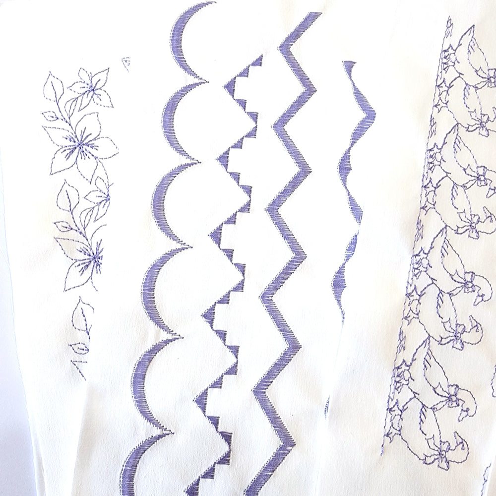 Pfaff Creative Vision/Sensation Stitch Sample Book - Real Stitch Outs of Stitches!