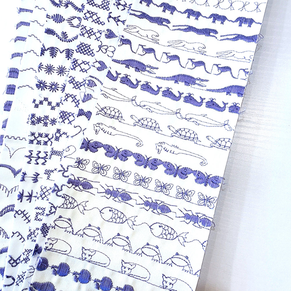 Pfaff Creative Vision/Sensation Stitch Sample Book - Real Stitch Outs of Stitches!