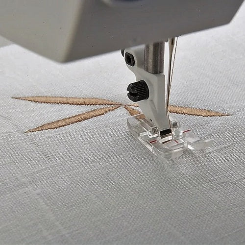 satin stitching with the Husqvarna Viking Clear Foot "B"