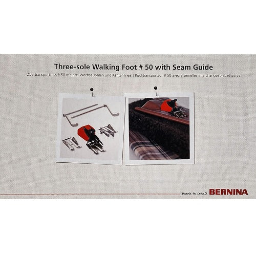 Bernina Genuine #50 Three Sole Walking Foot with Seam Guide New Style