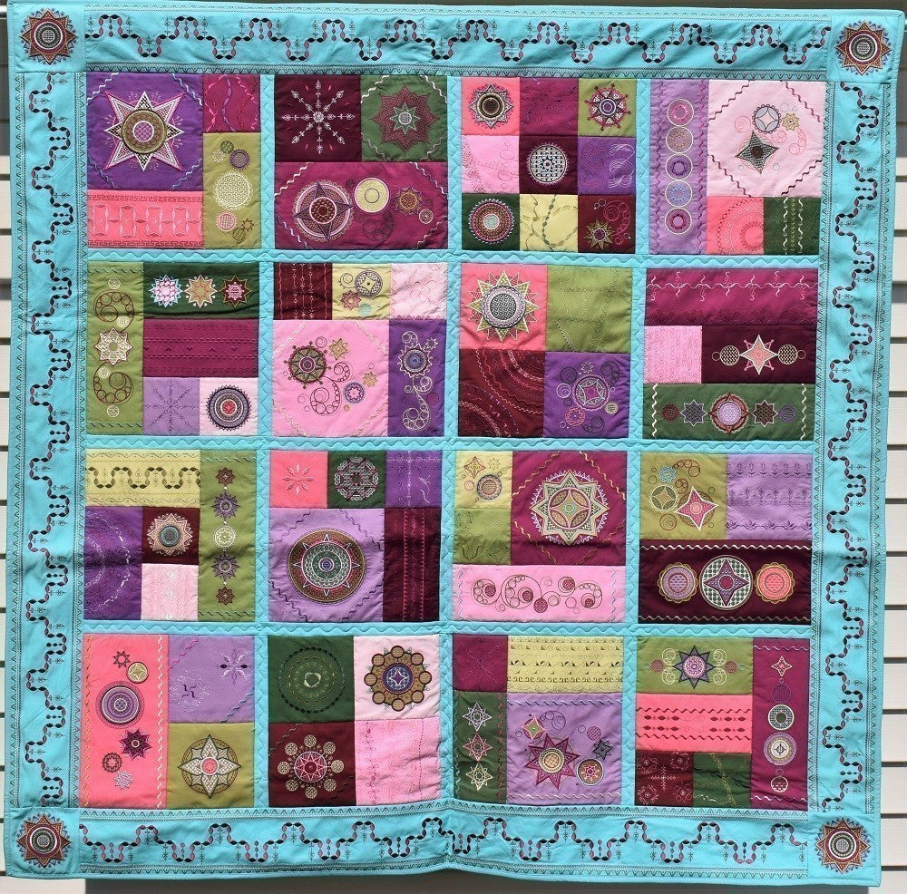 CELESTE Modern-Design Embroidered Wall Hanging
