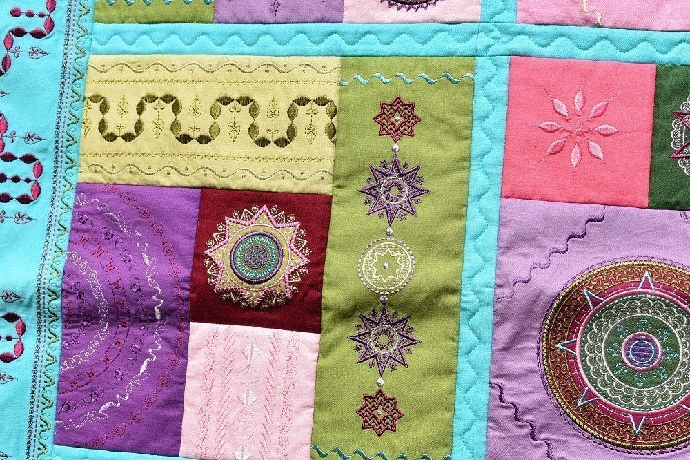 CELESTE Modern-Design Embroidered Wall Hanging
