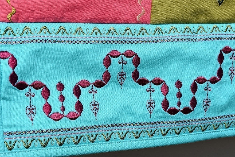 CELESTE Modern-Design Embroidered Wall Hanging