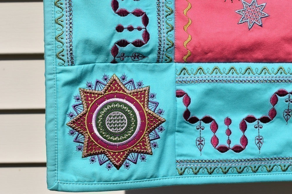 CELESTE Modern-Design Embroidered Wall Hanging