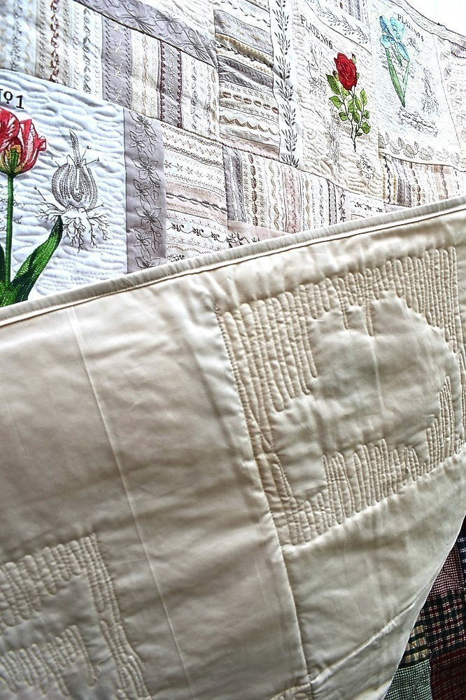 BOTANICAL GARDEN Floral Embroidered Wall Hanging