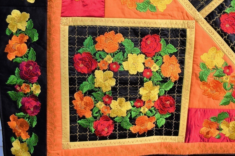 FIESTA Floral Embroidered Wall Hanging