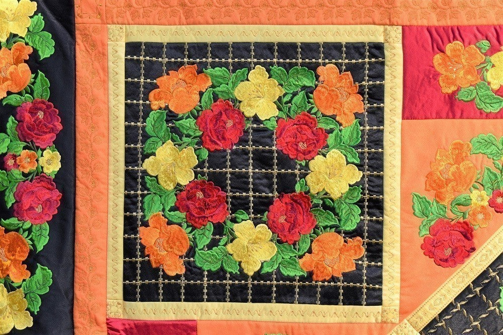 FIESTA Floral Embroidered Wall Hanging