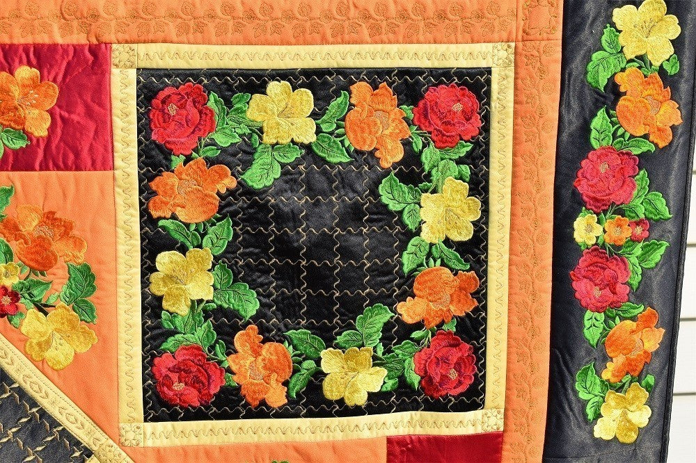 FIESTA Floral Embroidered Wall Hanging