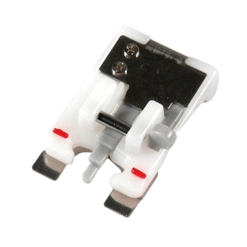 close up of Husqvarna Viking Button Foot with Placement Tool