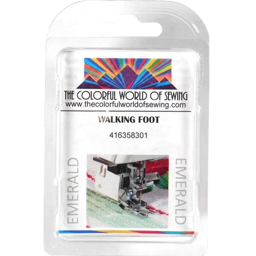 The Husqvarna Viking Emerald Walking Foot packaged