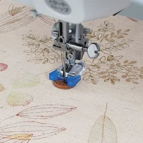 Janome Button Sewing Foot sewing on a button