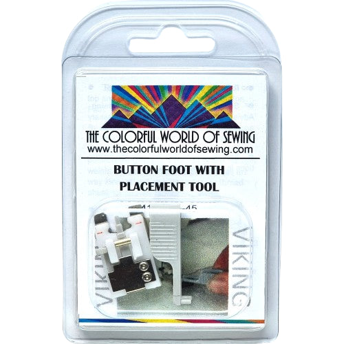 Husqvarna Viking Button Foot with Placement Tool packaged