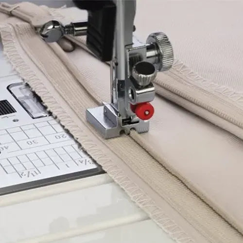 Janome Concealed/Invisible Zipper Foot sewing a zipper