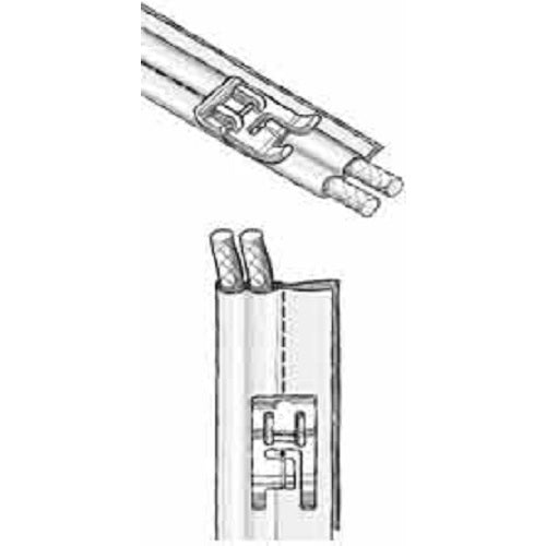 illustration of making welting with The Husqvarna Viking Double Welt Cord Foot