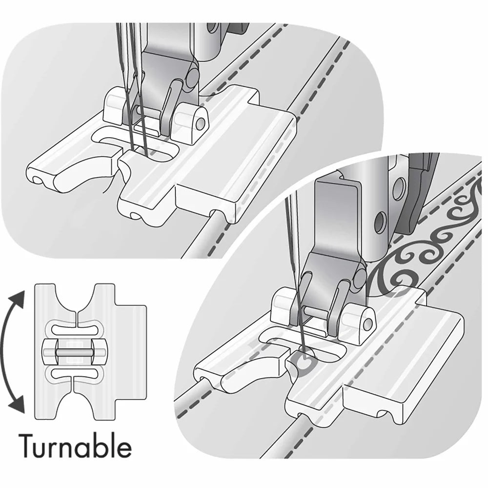 illustration of Pfaff Pintuck Foot with Decorative Stitch Guide
