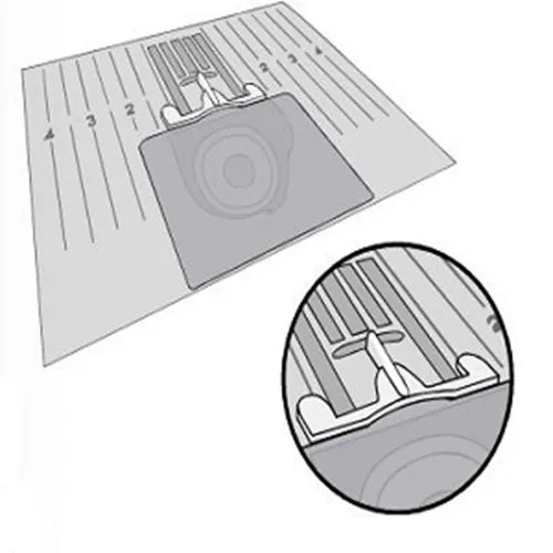 illustration of installing the Pfaff / Husqvarna Viking Pintuck Blade Set
