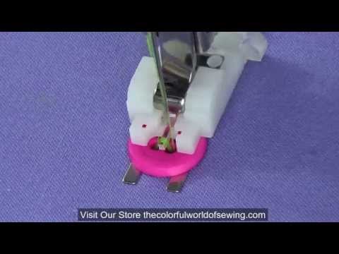 video how to use the button sew on foot