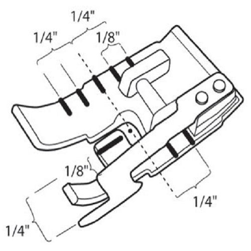 Husqvarna Viking Adjustable 1/4" Foot with Guide 2