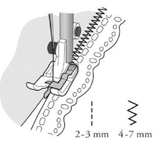 joining lace with the Husqvarna Viking Clear B Edge Joining Foot