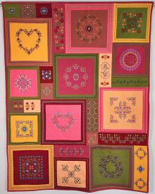 No. 45 FANCYWORK Embroidered Floral Wall Hanging