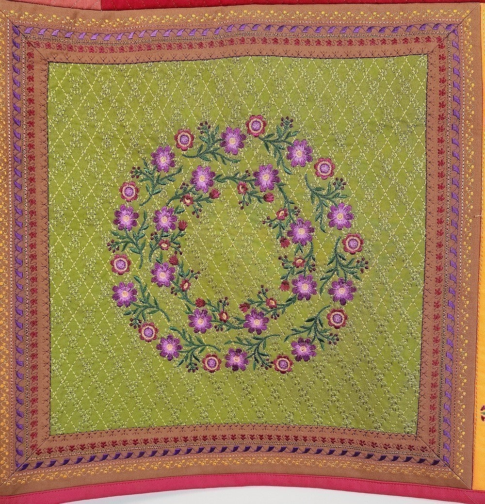 No. 45 FANCYWORK Embroidered Floral Wall Hanging