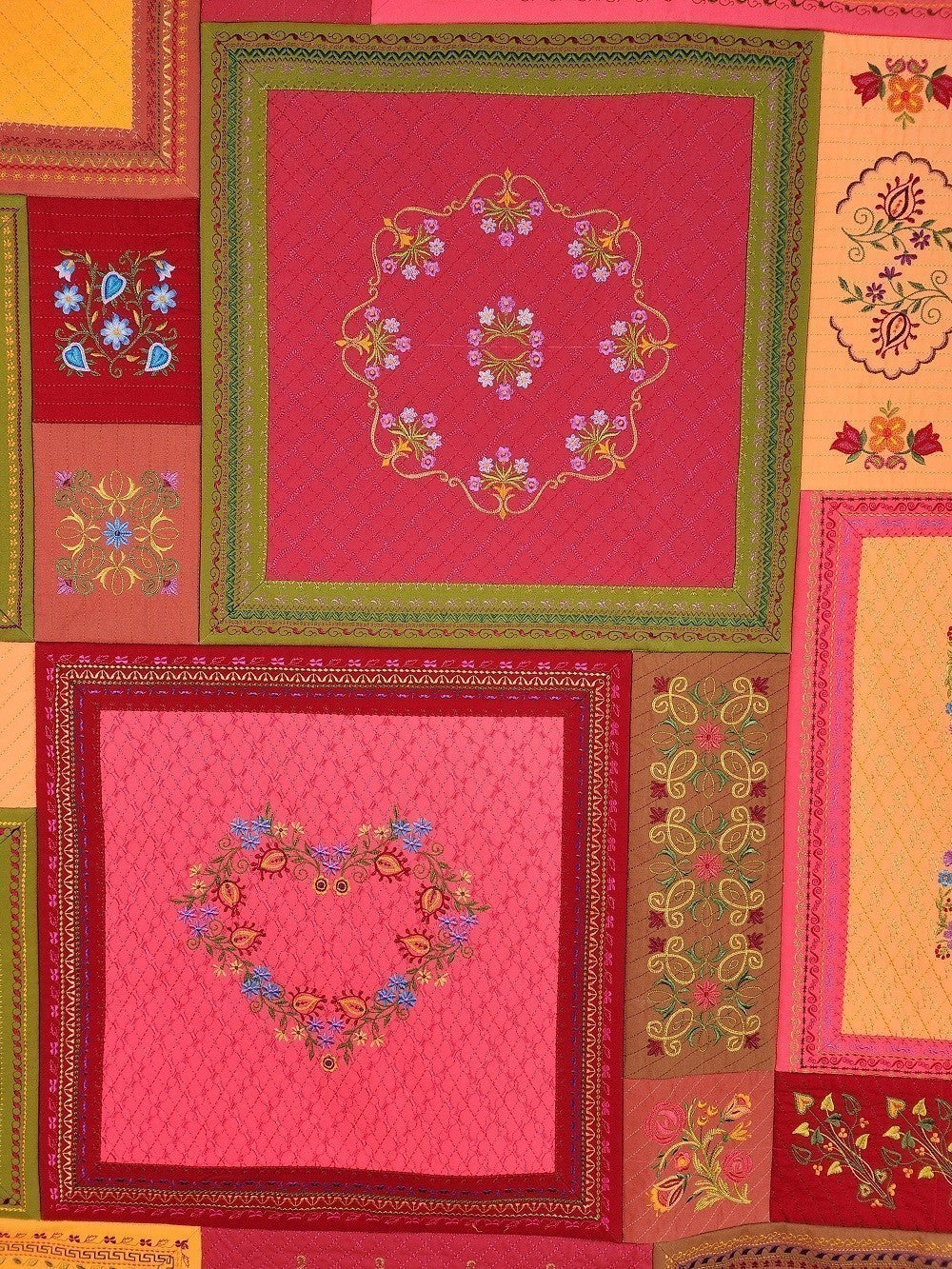 No. 45 FANCYWORK Embroidered Floral Wall Hanging
