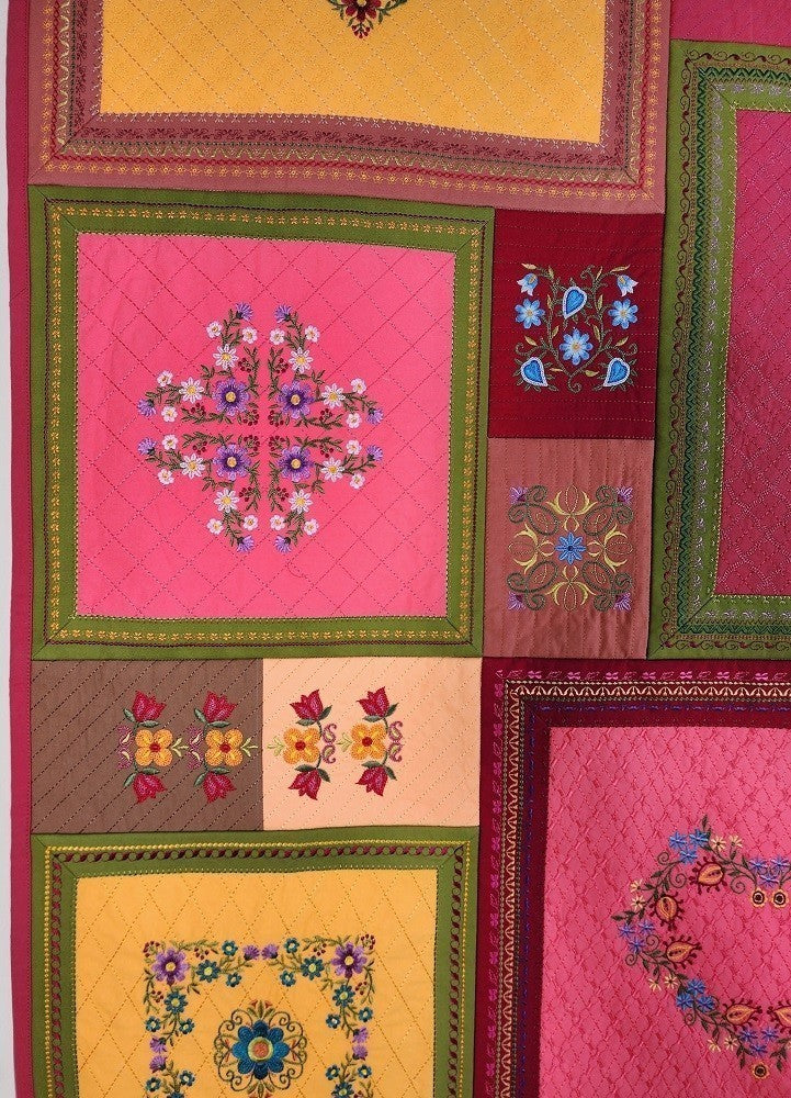 No. 45 FANCYWORK Embroidered Floral Wall Hanging