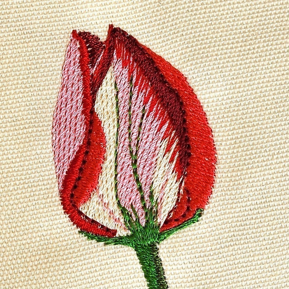 TULIP TRIPTYCH Embroidered Pillow Cover