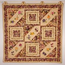 FROSTED ROSES Embroidered Wall Hanging