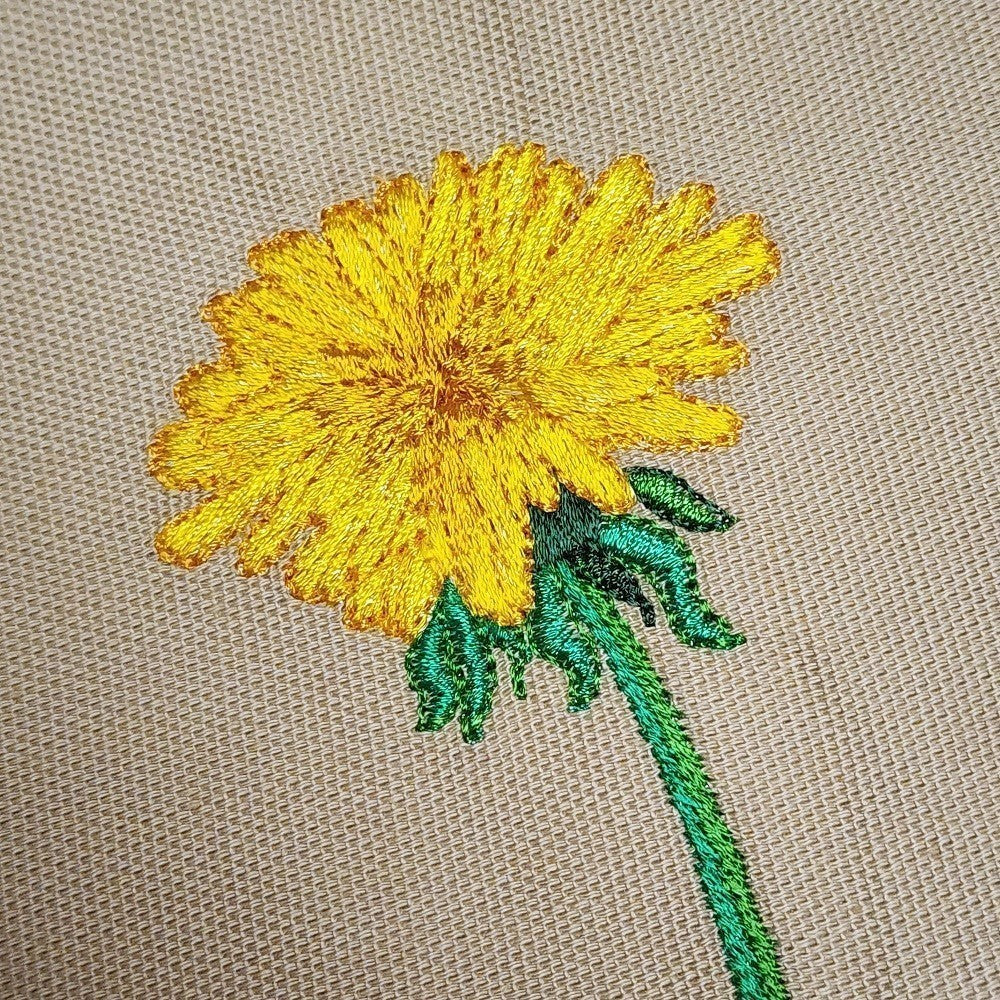 DANDELION TRIPTYCH Embroidered Pillow Cover