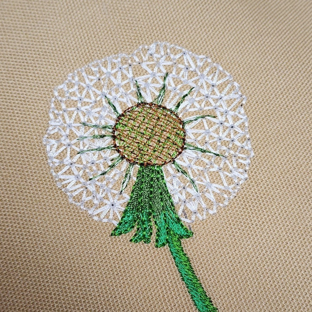 DANDELION TRIPTYCH Embroidered Pillow Cover