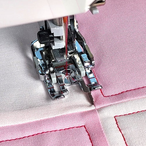topstitching with the Husqvarna Viking Changeable 1/4" Guide Foot