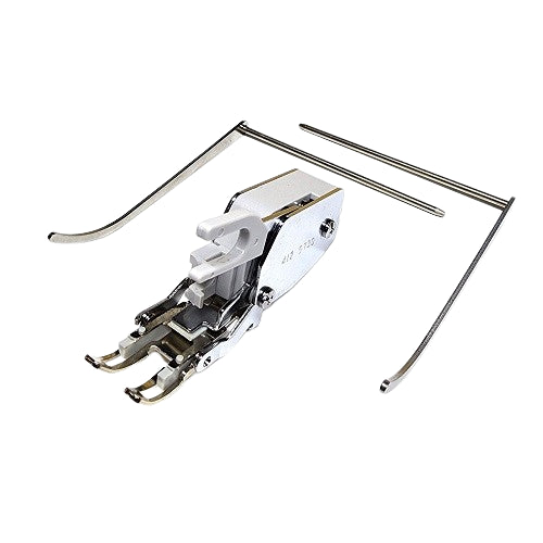 The Husqvarna Viking Dual Feed Walking Foot and seam guides