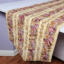 FROSTED ROSES FLORAL TABLE RUNNER