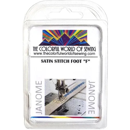 Janome Satin Stitch Foot "F" packaged