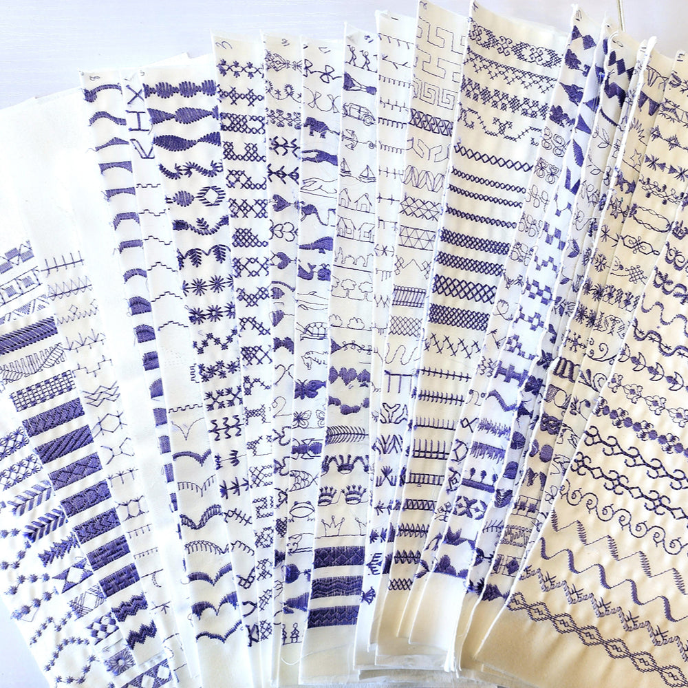 Pfaff Creative Vision/Sensation Stitch Sample Book - Real Stitch Outs of Stitches!