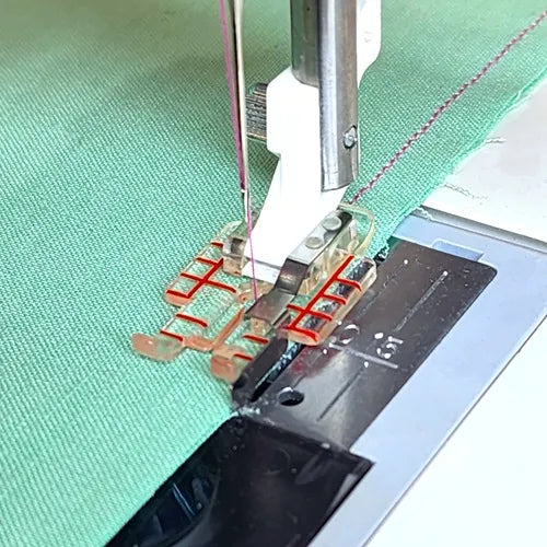 Husqvarna Viking Clear Adjustable 1/4" Piecing Foot with Guide