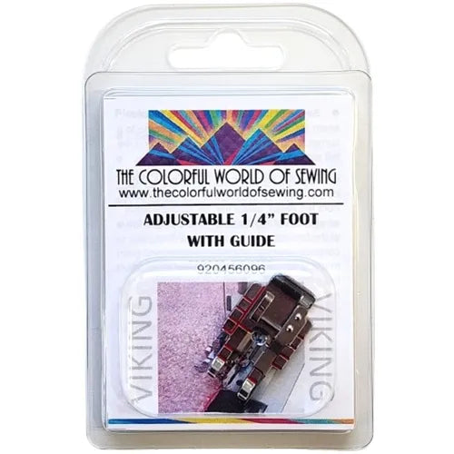Husqvarna Viking Adjustable 1/4" Foot with Guide packaged