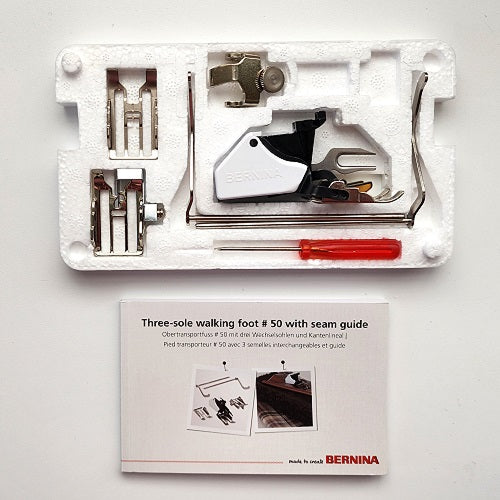 Bernina Genuine #50 Three Sole Walking Foot with Seam Guide New Style