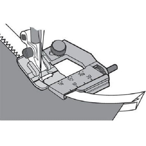 illustration of using the Husqvarna Viking Adjustable Binder