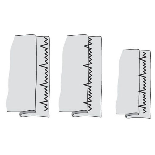 illustration of using the Husqvarna Viking Adjustable Blind Hem Foot