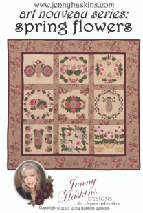 Jenny Haskins Art Nouveau Spring Flowers Embroidery Collection CD