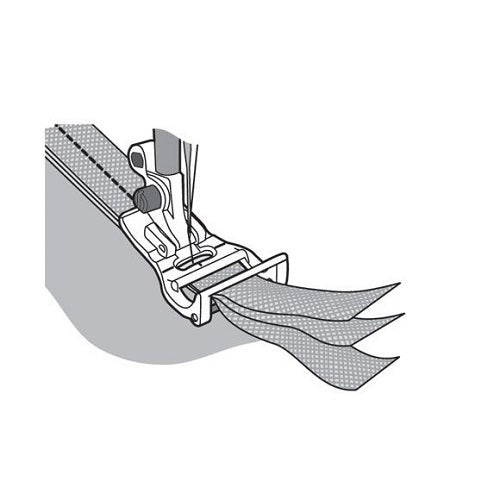 illustration of using the husqvarna viking chenille foot